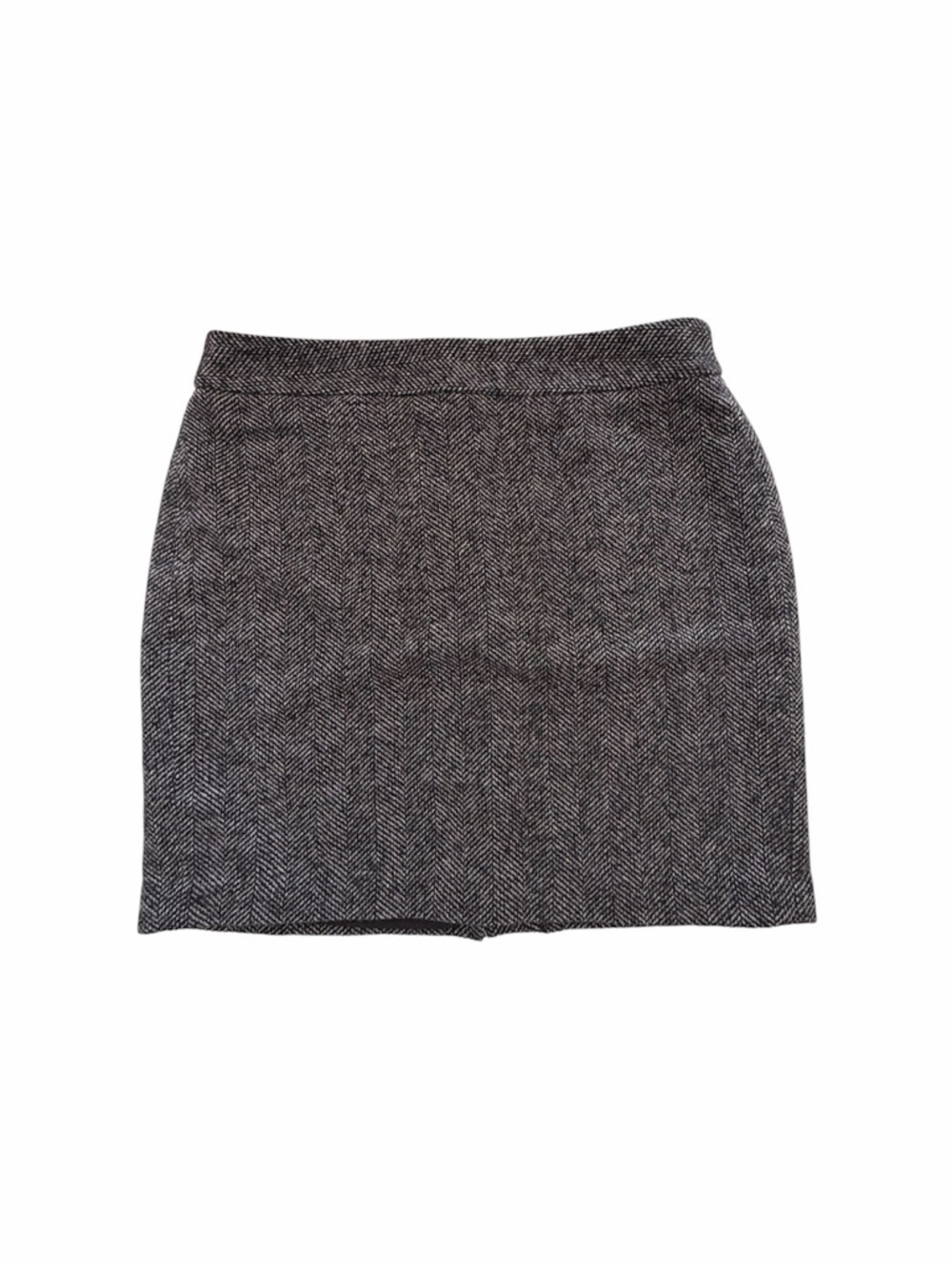 Banana republicblack and white herringbone wool-blend skirt